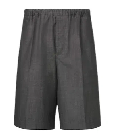 Plan C Wool Shorts In Gray