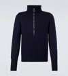 Plan C Wool Turtleneck Sweater In Blue