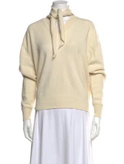 Pre-owned Plan C Wool V-neck Sweater In Neutrals