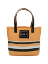 Plan C Natural Logo Small Tote In Orange
