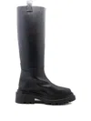 Plan C Zip-detail Platform Boots In Black