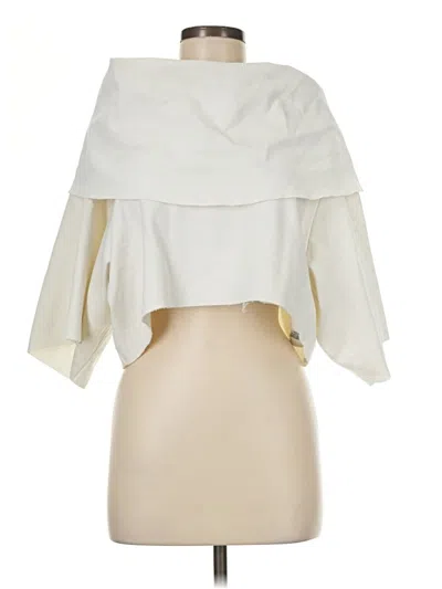 Pre-owned Planet By Lauren G 3/4 Sleeve Blouse In Ivory