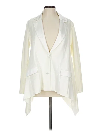 Pre-owned Planet By Lauren G Blazer Jacket In White