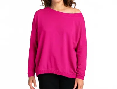 Planet By Lauren G Off Shoulder Top In Lipstick In Pink