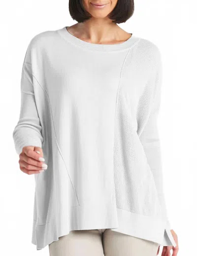 Planet By Lauren G Pima Cotton Textured Top In White