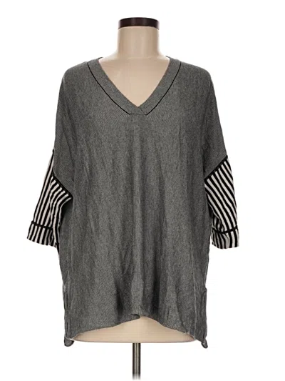 Pre-owned Planet By Lauren G Poncho In Gray