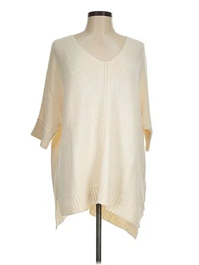 Pre-owned Planet By Lauren G Poncho In Ivory