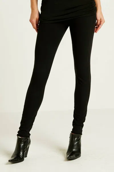 Planet By Lauren G Scuba Jeggings In Black