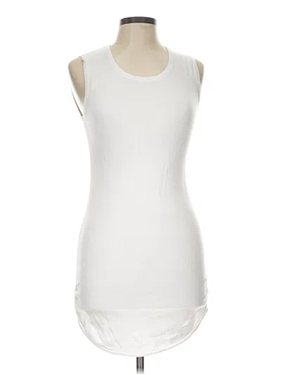 Pre-owned Planet By Lauren G Sleeveless Top White Scoop Neck Tops