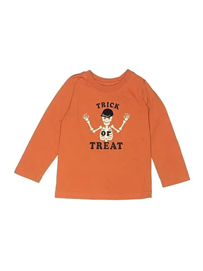 Pre-owned Planet Cotton Kids' Long Sleeve T-shirt In Orange