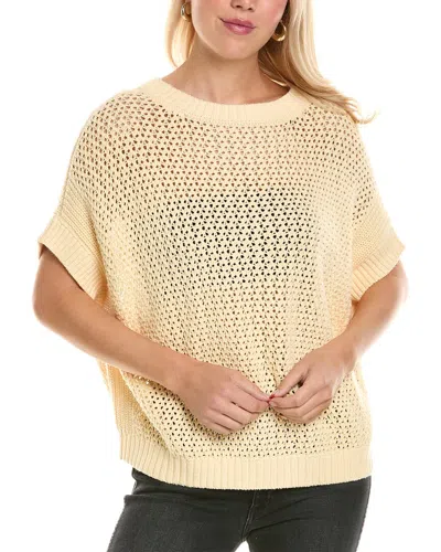 Planet Crochet Pullover In Yellow