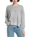 Planet Glitterie Perforated Sweater In Gray
