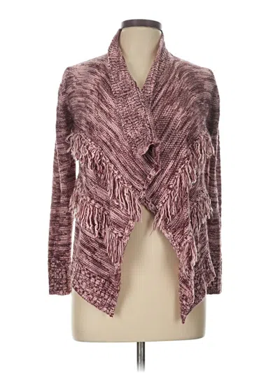 Pre-owned Planet Gold Cardigan Sweater In Burgundy