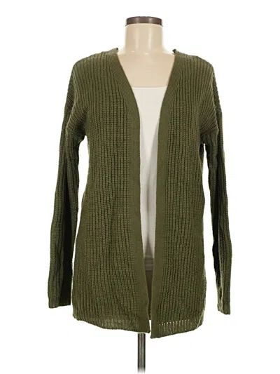 Pre-owned Planet Gold Cardigan Sweater In Green