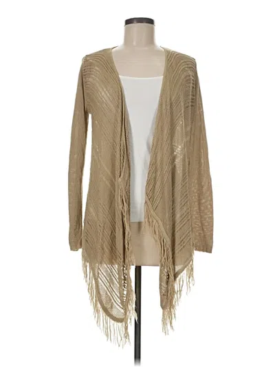 Pre-owned Planet Gold Cardigan Sweater In Tan