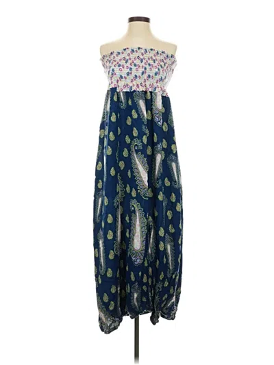 Pre-owned Planet Gold Casual Dress In Blue