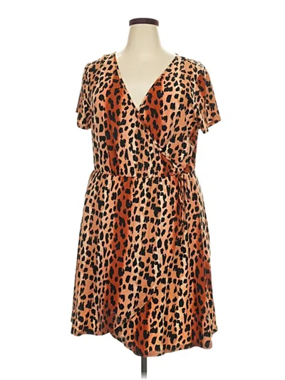 Pre-owned Planet Gold Casual Dress In Brown