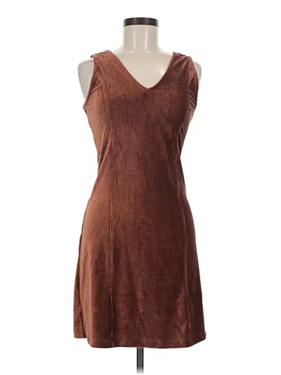 Pre-owned Planet Gold Casual Dress In Brown