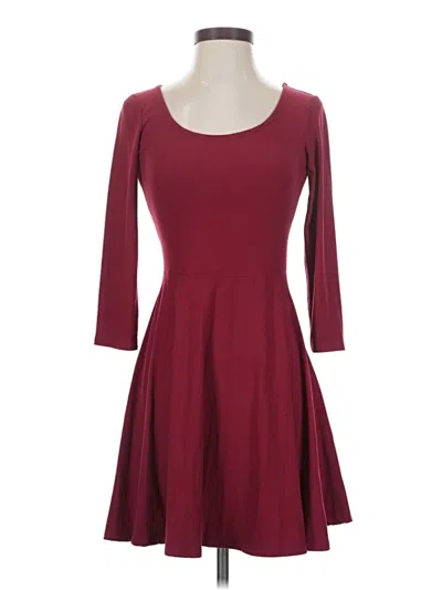 Pre-owned Planet Gold Casual Dress In Burgundy