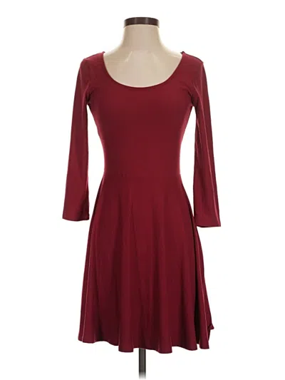 Pre-owned Planet Gold Casual Dress In Burgundy
