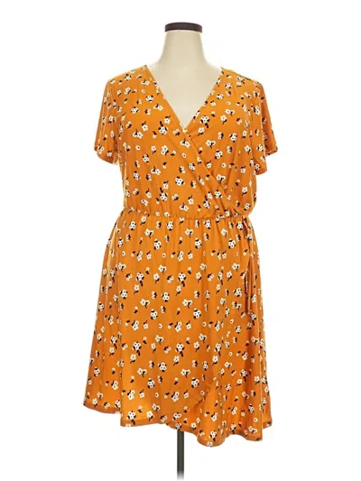 Pre-owned Planet Gold Casual Dress In Orange