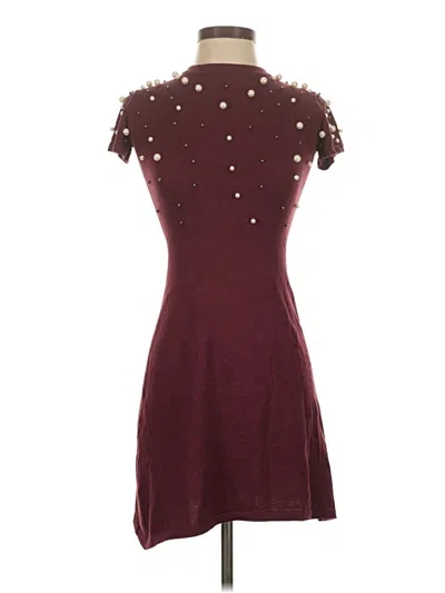 Pre-owned Planet Gold Cocktail Dress In Burgundy