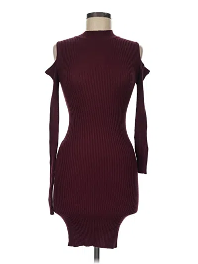 Pre-owned Planet Gold Cocktail Dress In Burgundy