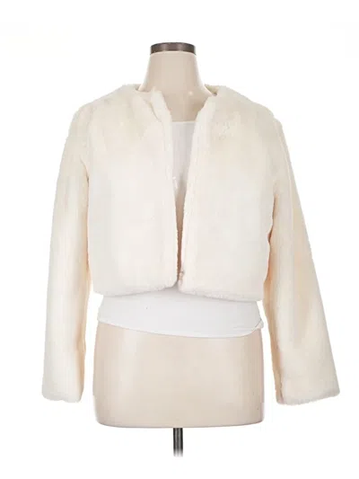 Pre-owned Planet Gold Faux Fur Jacket In Ivory