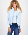 Planet Gold Juniors' Reversible Sherpa Puffer Vest Jacket In Blue