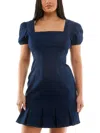 Planet Gold Juniors Womens Denim Short Bodycon Dress In Multi