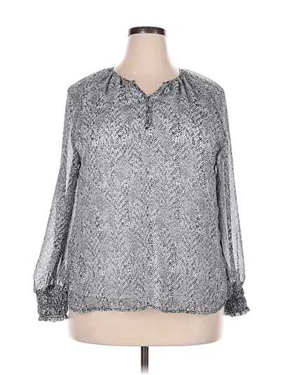 Pre-owned Planet Gold Long Sleeve Blouse In Silver