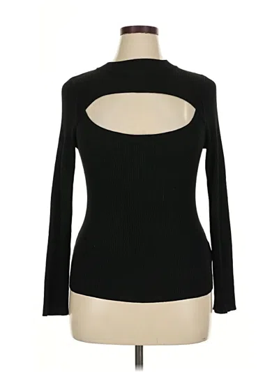 Pre-owned Planet Gold Long Sleeve Top Black Turtleneck Tops