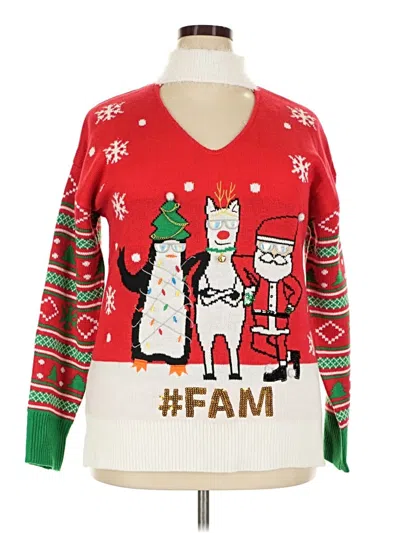 Pre-owned Planet Gold Pullover Sweater In Red