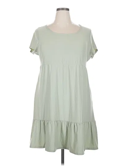 Pre-owned Planet Gold Short Sleeve Top Green Scoop Neck Tops