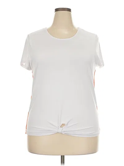 Pre-owned Planet Gold Short Sleeve Top White Crew Neck Tops
