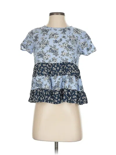 Pre-owned Planet Gold Short Sleeve T-shirt In Blue