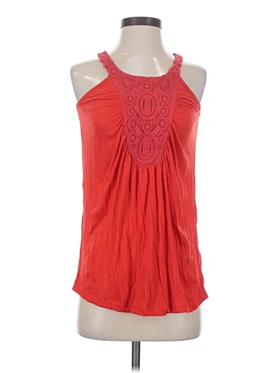 Pre-owned Planet Gold Sleeveless Blouse In Red