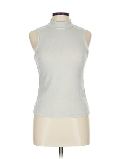 Pre-owned Planet Gold Sleeveless Top Gray High Neck Tops