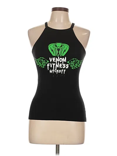 Pre-owned Planet Gold Tank Top Black Halter Neckline Tops