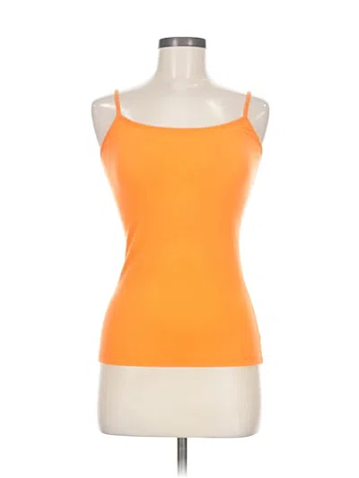 Pre-owned Planet Gold Tank Top Orange Strapless Neckline Tops