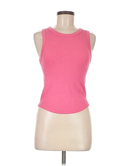 Pre-owned Planet Gold Tank Top Pink Halter Neckline Tops