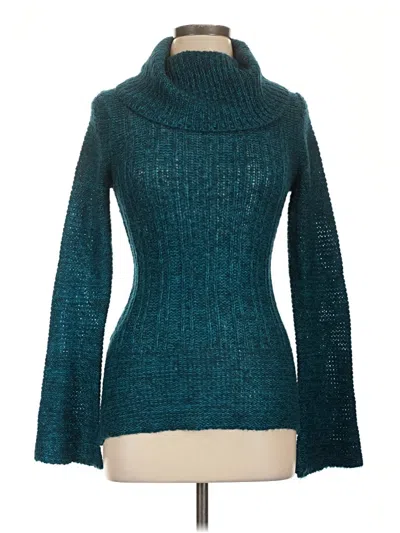 Pre-owned Planet Gold Turtleneck Sweater In Blue