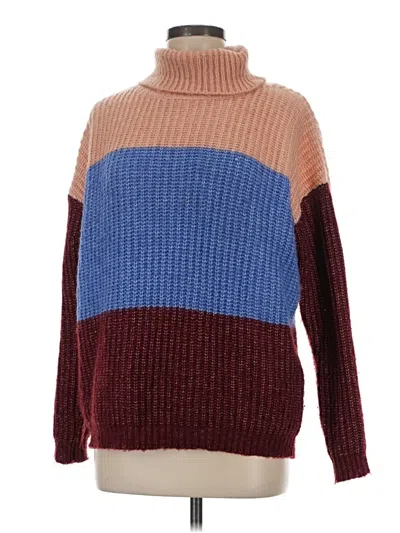 Pre-owned Planet Gold Turtleneck Sweater In Burgundy