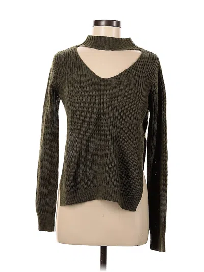 Pre-owned Planet Gold Turtleneck Sweater In Green