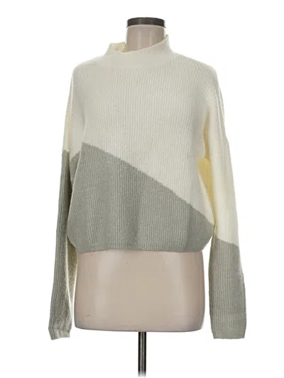 Pre-owned Planet Gold Turtleneck Sweater In White
