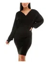 Planet Gold Womens Knit Midi Sweaterdress In Multi