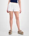 Planet Heart Juniors' Cotton Eyelet Boxer Shorts In White