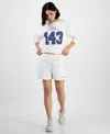 Planet Heart Juniors' Pull-on Sweatshorts In Egret