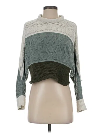 Pre-owned Planet Heart Turtleneck Sweater In Green