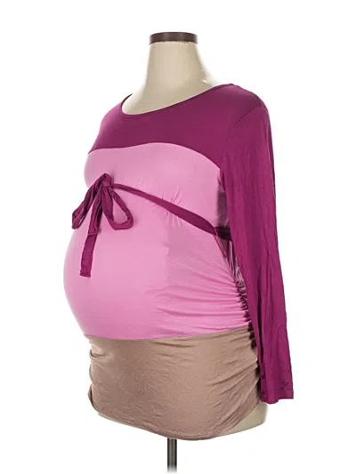 Planet Motherhood 3/4 Sleeve T-shirt In Purple